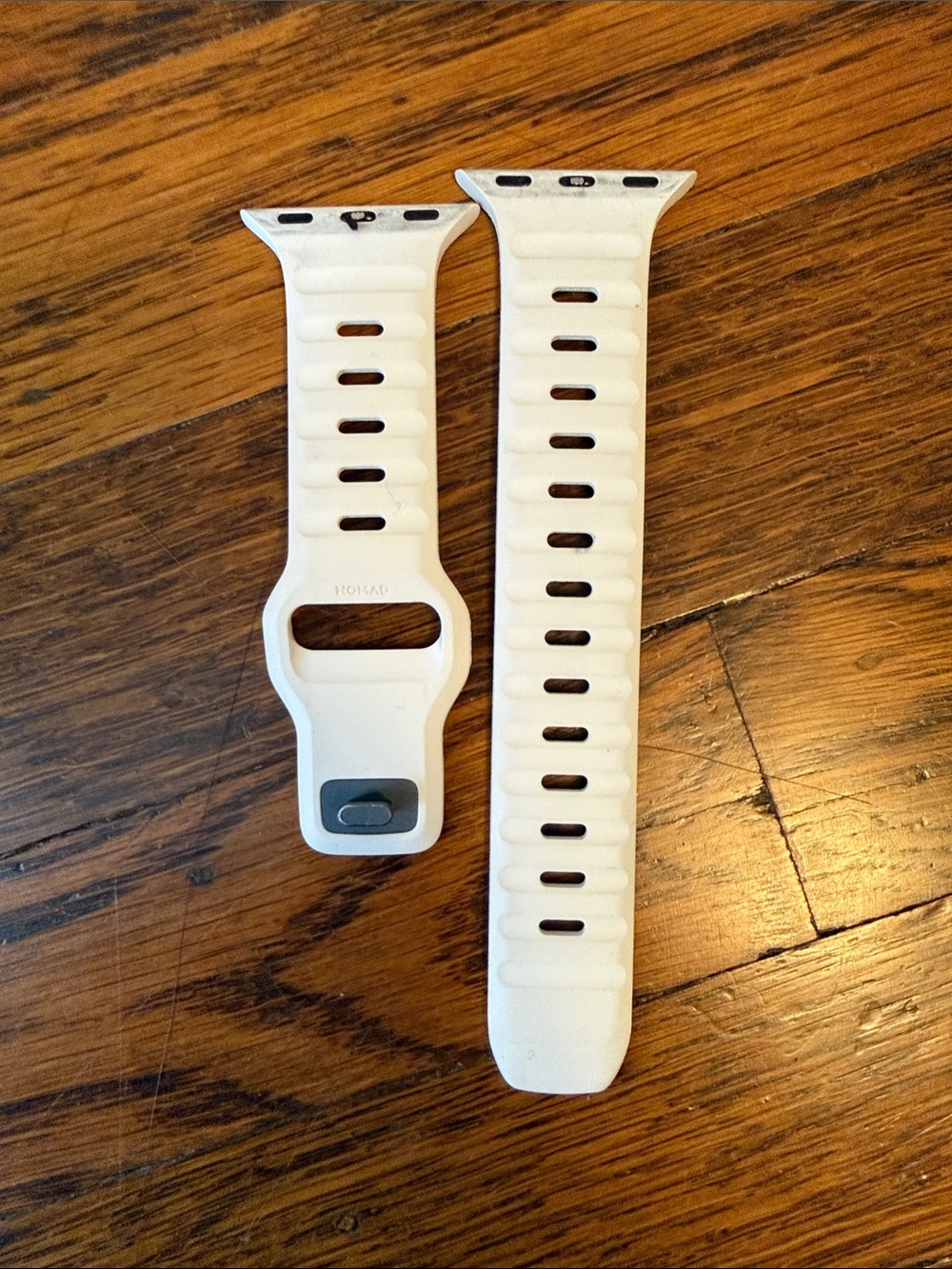 Nomad White Silicone Watch Band for Apple Watch-Style Connectors